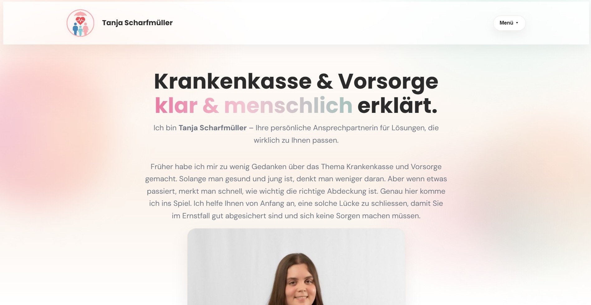 Screenshot Scharfmüller Website